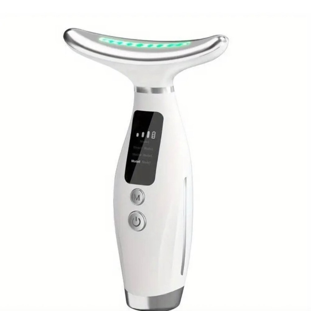 White and Silver Facial Massager